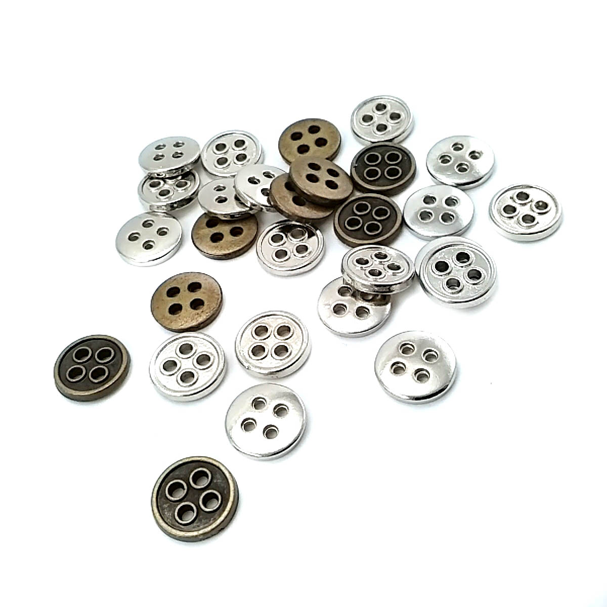 Button with 13 mm Stripes with Four Holes