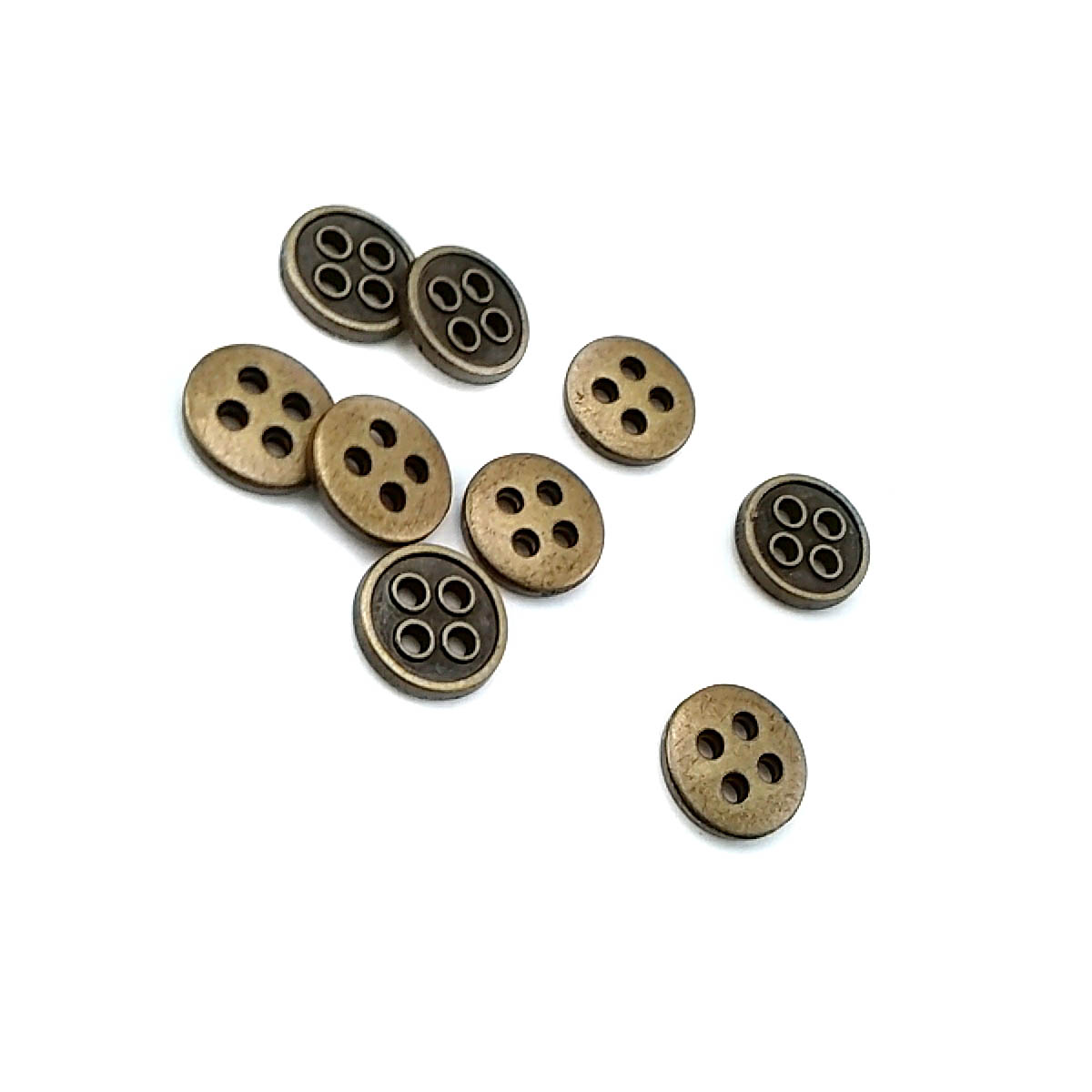 Button with 13 mm Stripes with Four Holes