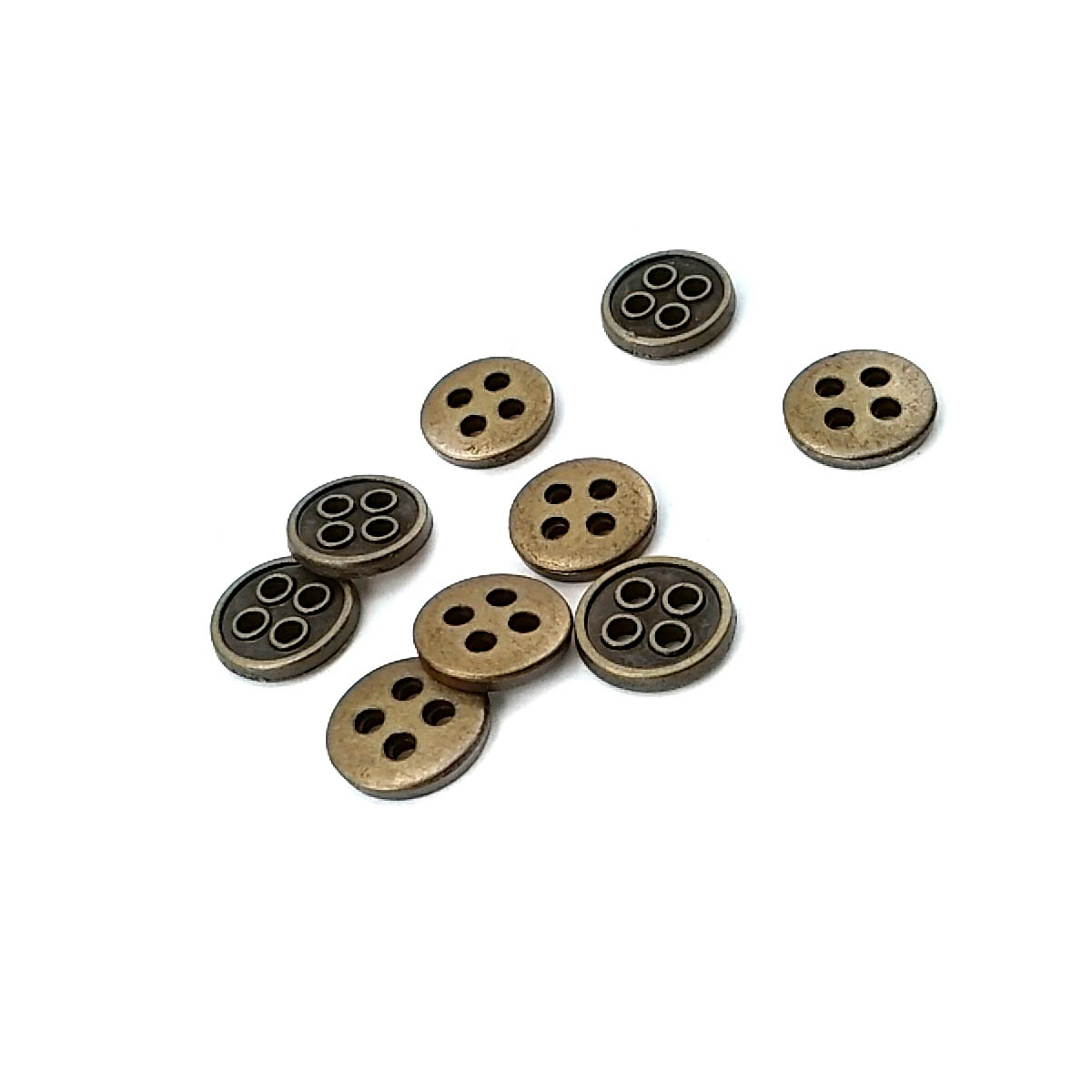 Button with 13 mm Stripes with Four Holes