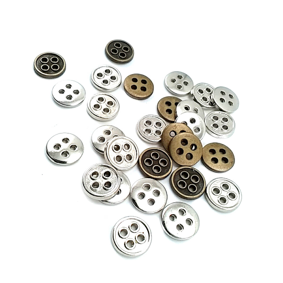 Button with 13 mm Stripes with Four Holes