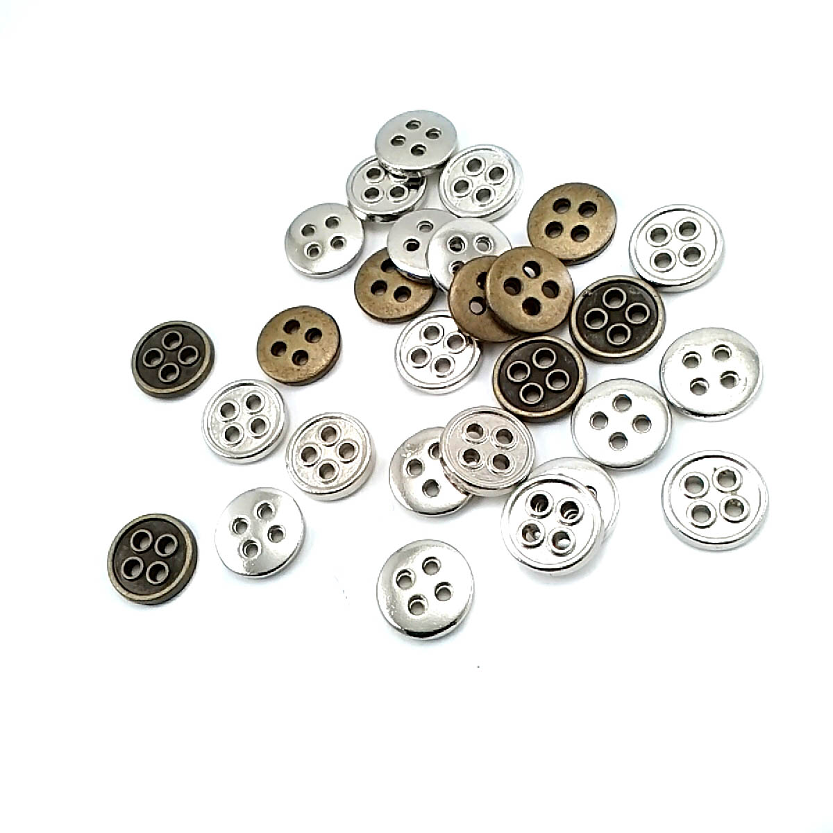 Button with 13 mm Stripes with Four Holes