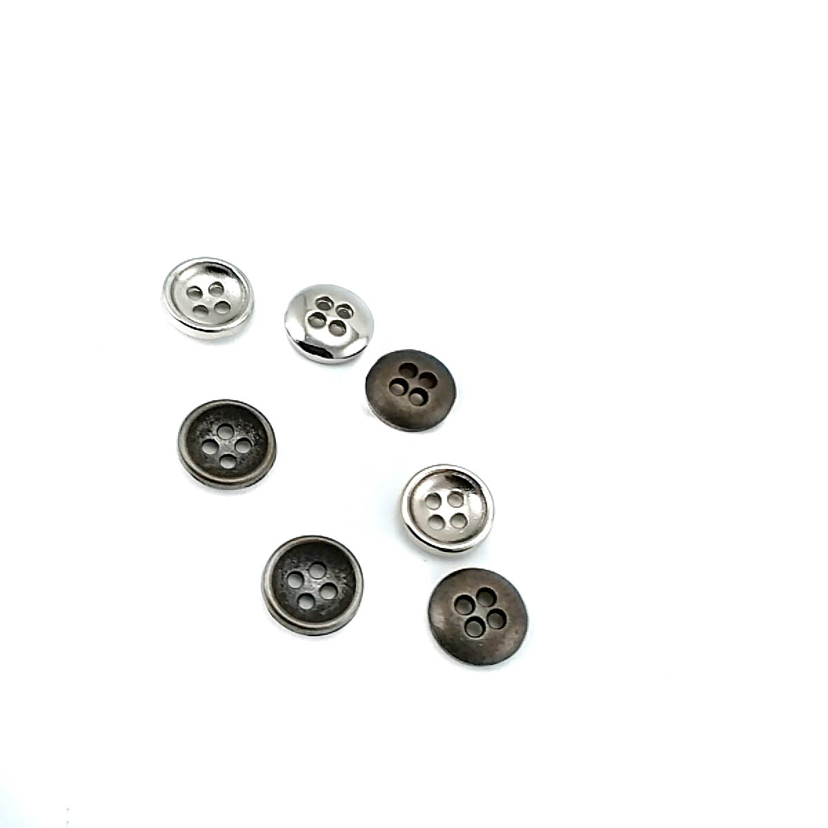 9 mm - 14 boy Sade Dört Delikli Metal Düğme