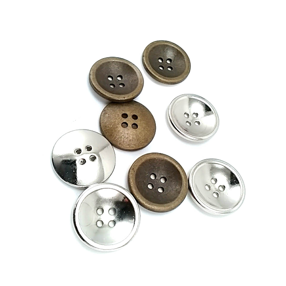 22 mm Dikme düğme dört delikli