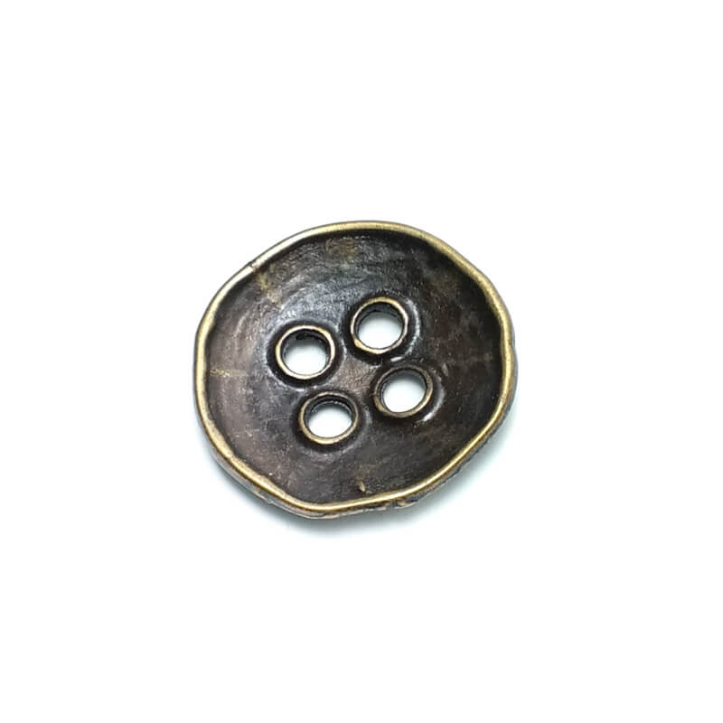 Retro dört delikli metal düğme dikme 20 mm - 31 boy E 305