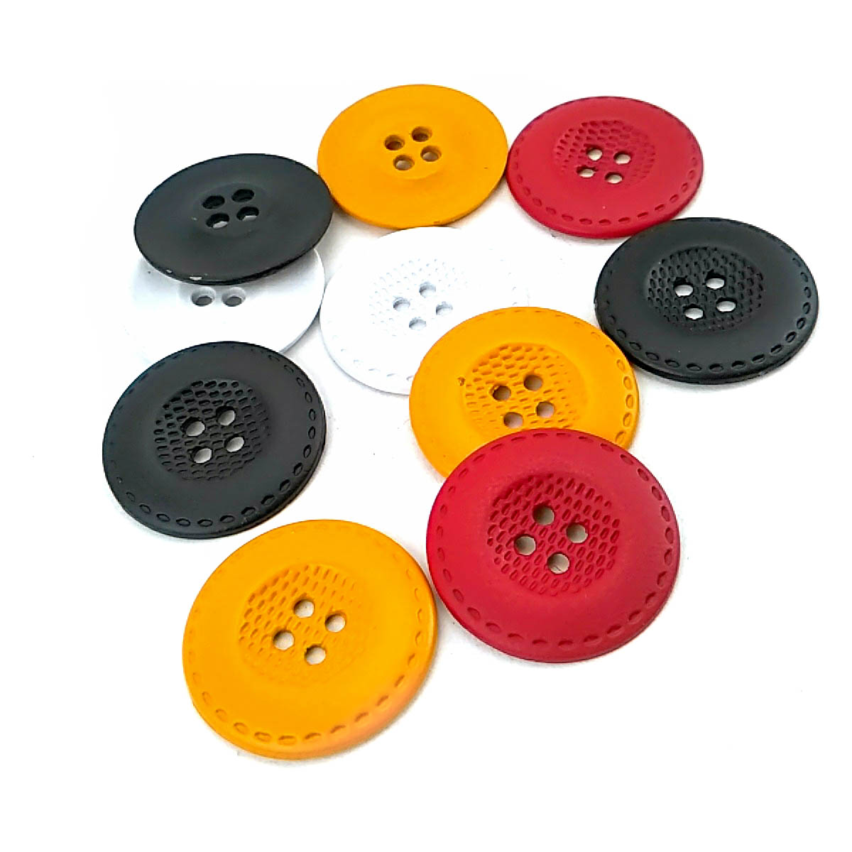 25 mm 40 Boy Dört Delikli Dikme Metal Düğme Mat Boyalı E 460 BY
