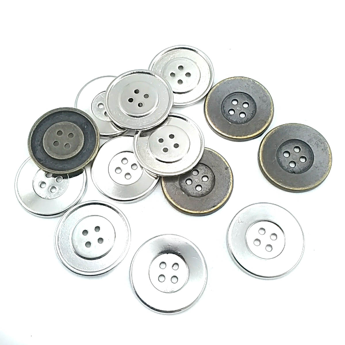 25 mm Estetik Dört Delikli Metal Düğme