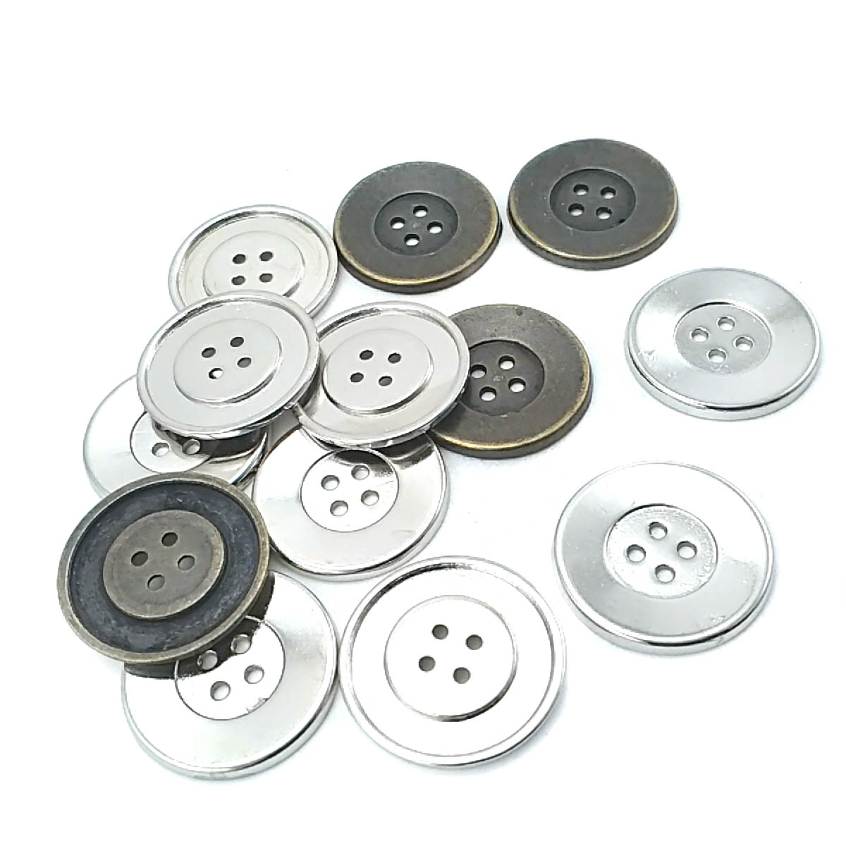 25 mm Estetik Dört Delikli Metal Düğme