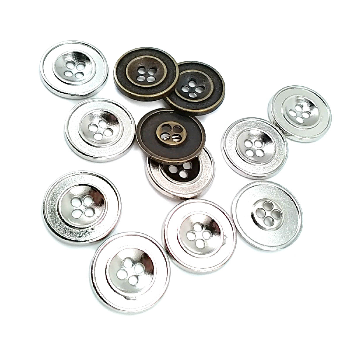 25 mm 40 boy İki Delikli Mineli Metal Düğme Mont ve Trençkot Düğmesi E 774