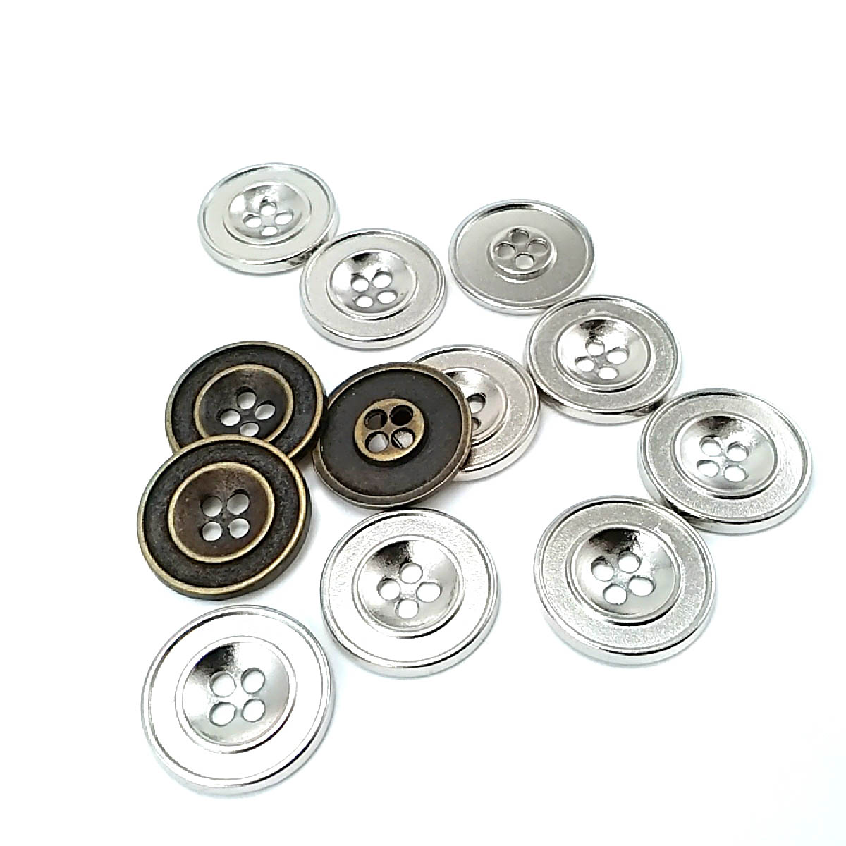 25 mm 40 boy İki Delikli Mineli Metal Düğme Mont ve Trençkot Düğmesi E 774