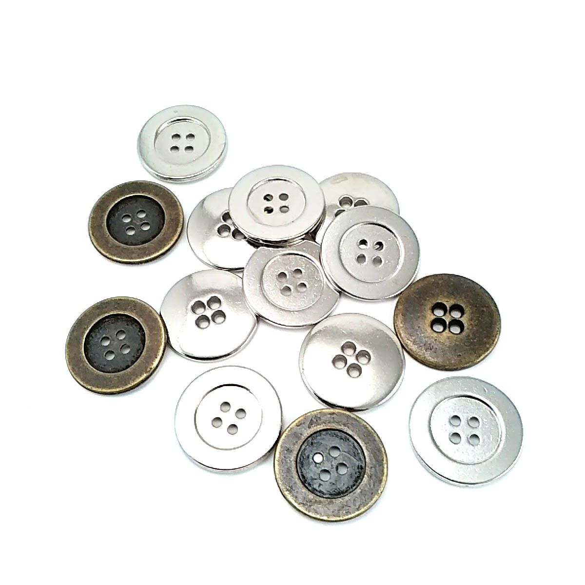 20 mm -  35 boy Dört Delikli Metal Düğme