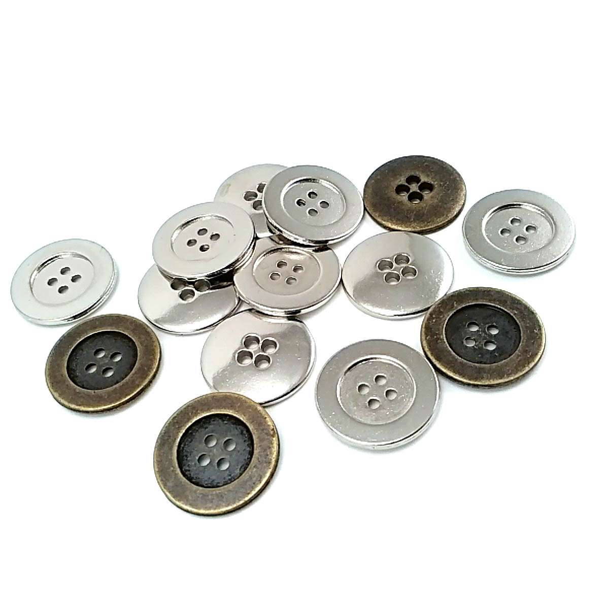 20 mm -  35 boy Dört Delikli Metal Düğme