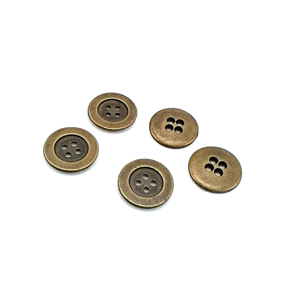 14 mm - 22 boy  Dört Delikli Metal Düğme
