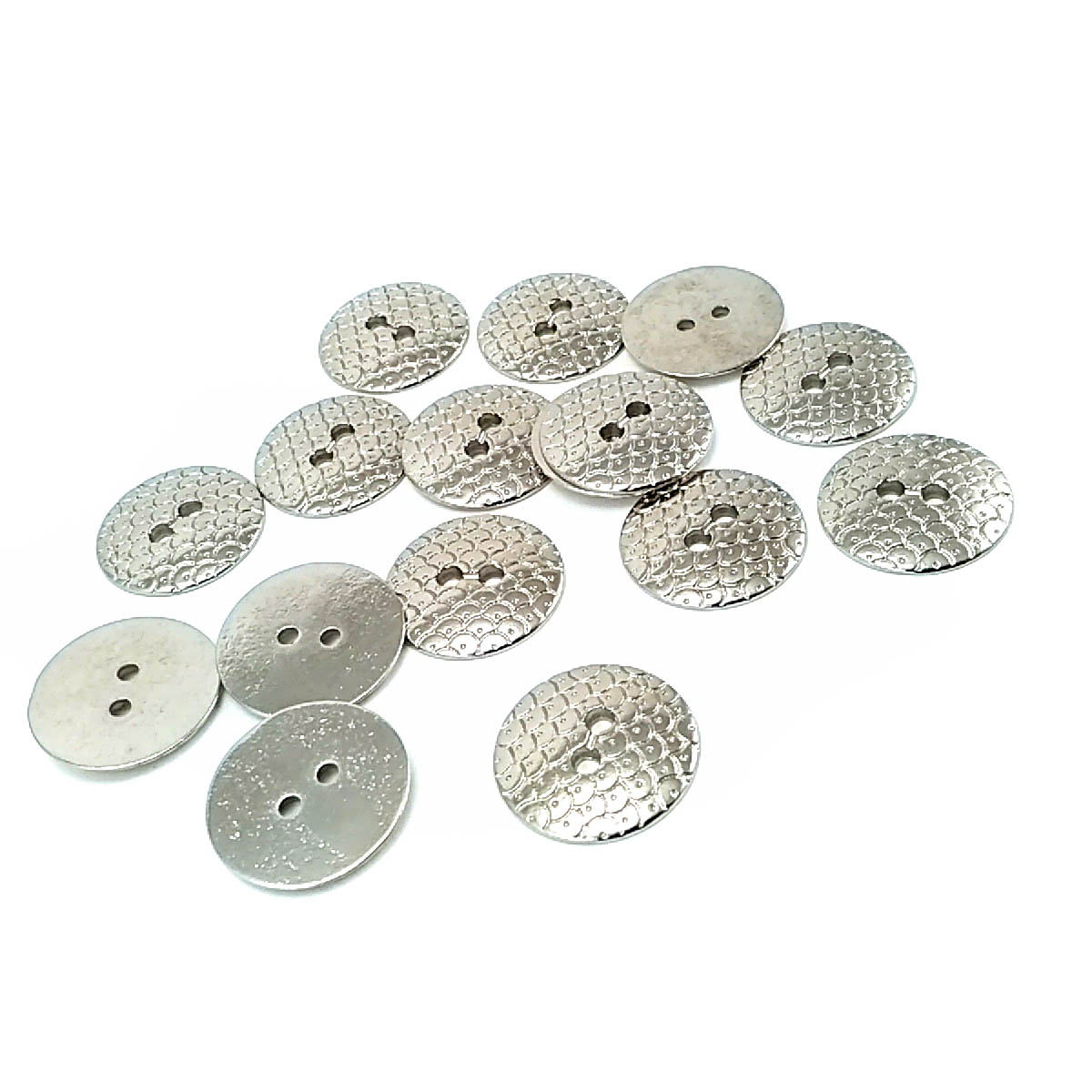19 mm İki delikli metal elbise düğmesi