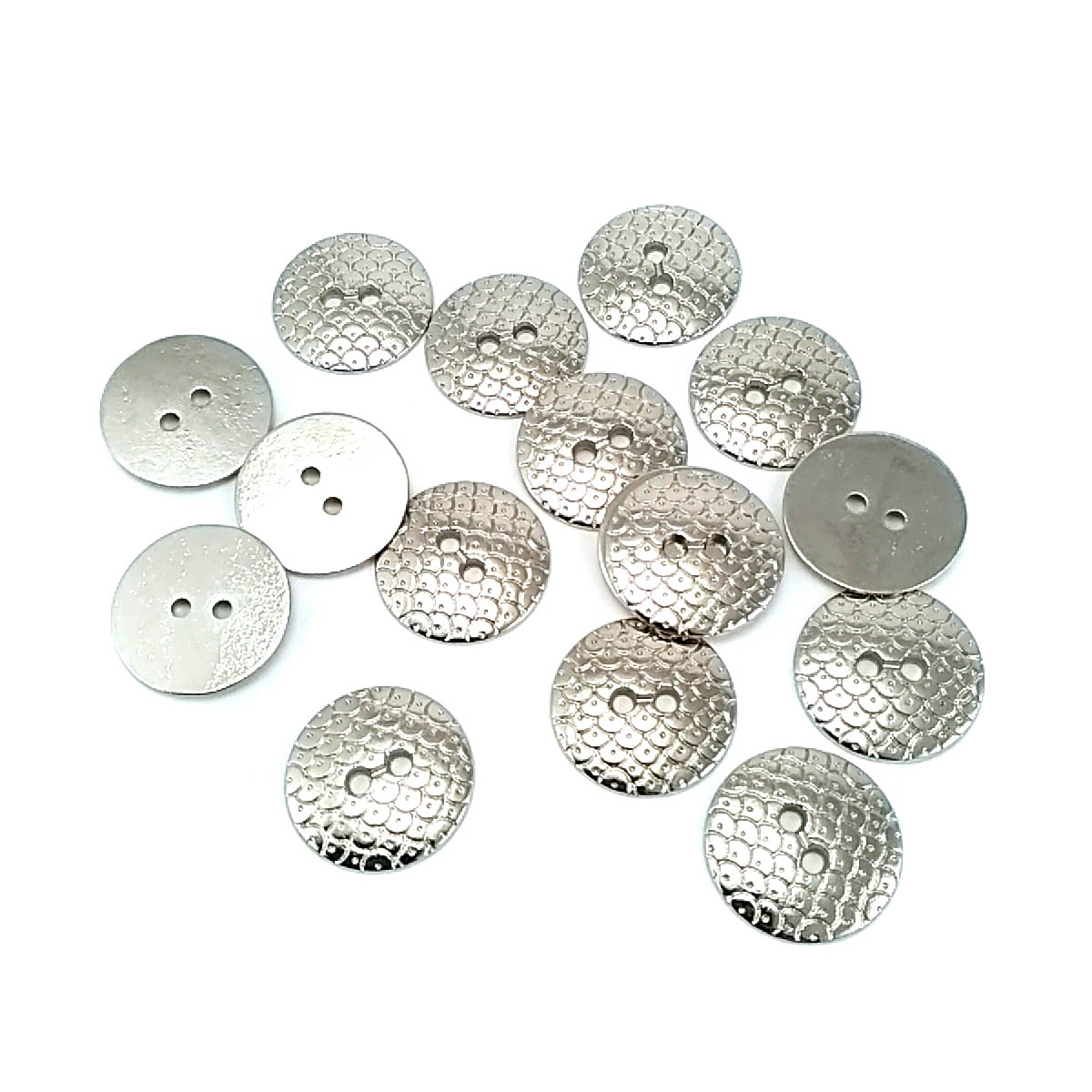 19 mm İki delikli metal elbise düğmesi
