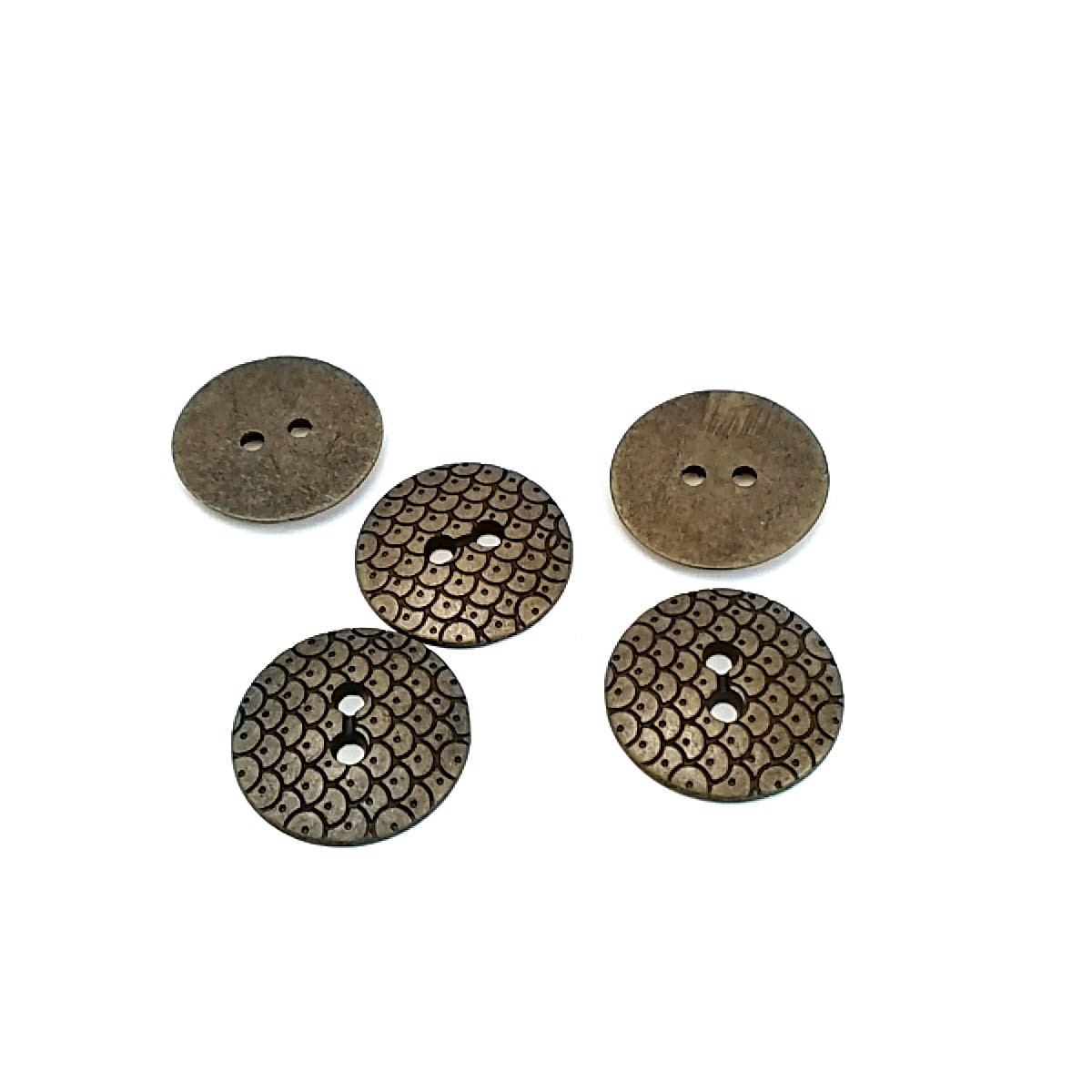 19 mm İki delikli metal elbise düğmesi