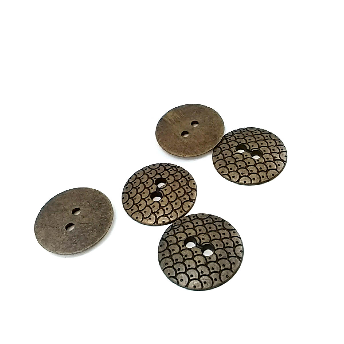 19 mm İki delikli metal elbise düğmesi