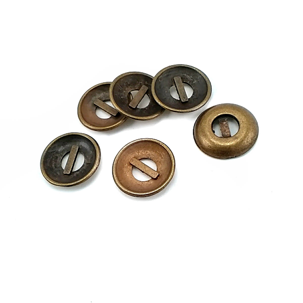 15 mm 2 Delikli Metal Düğme 24 lignes