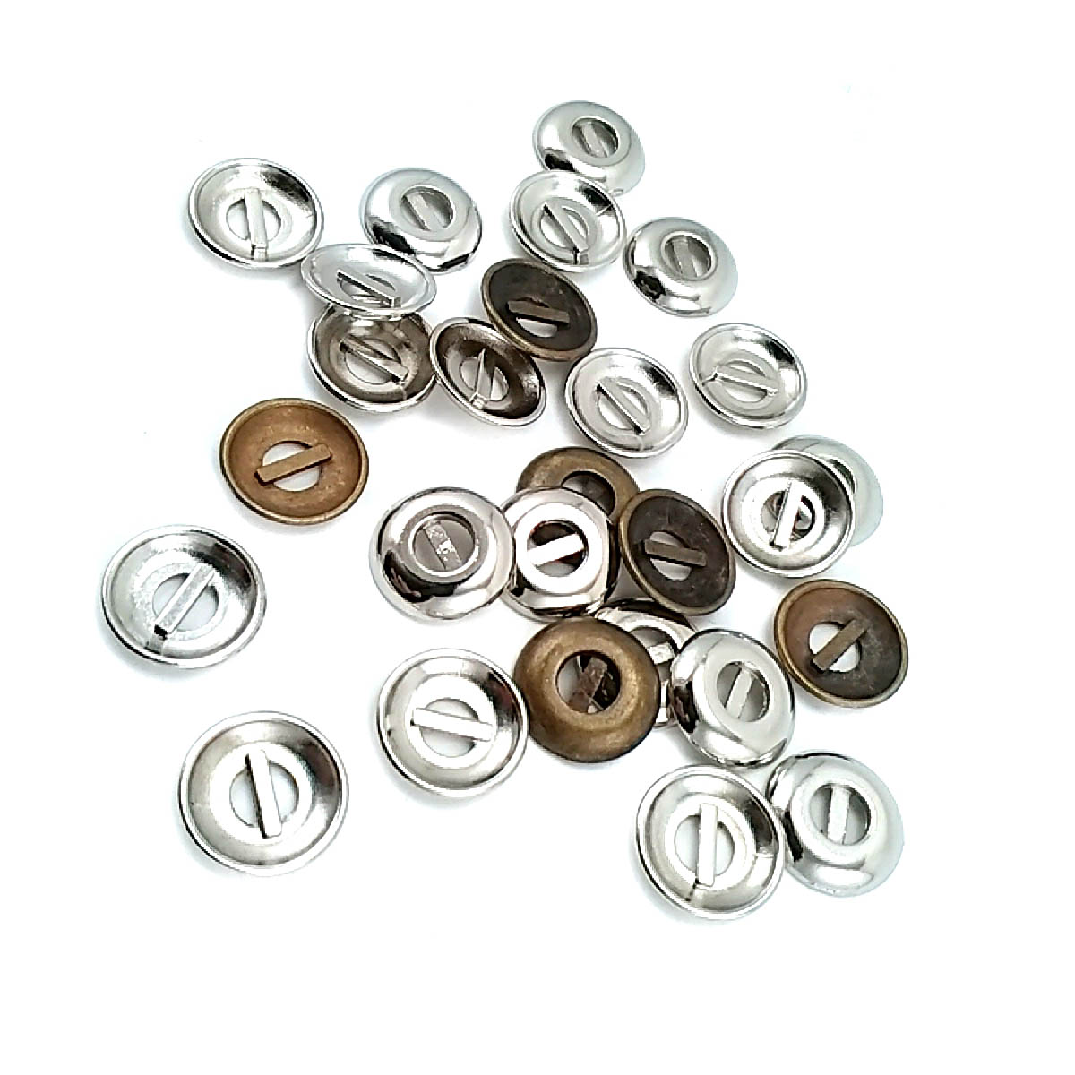 15 mm 2 Delikli Metal Düğme 24 lignes