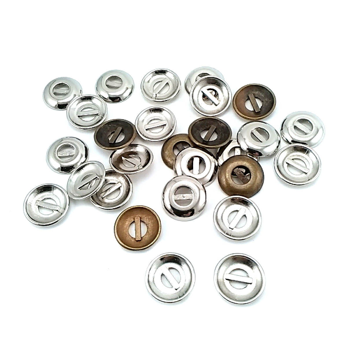 15 mm 2 Delikli Metal Düğme 24 lignes