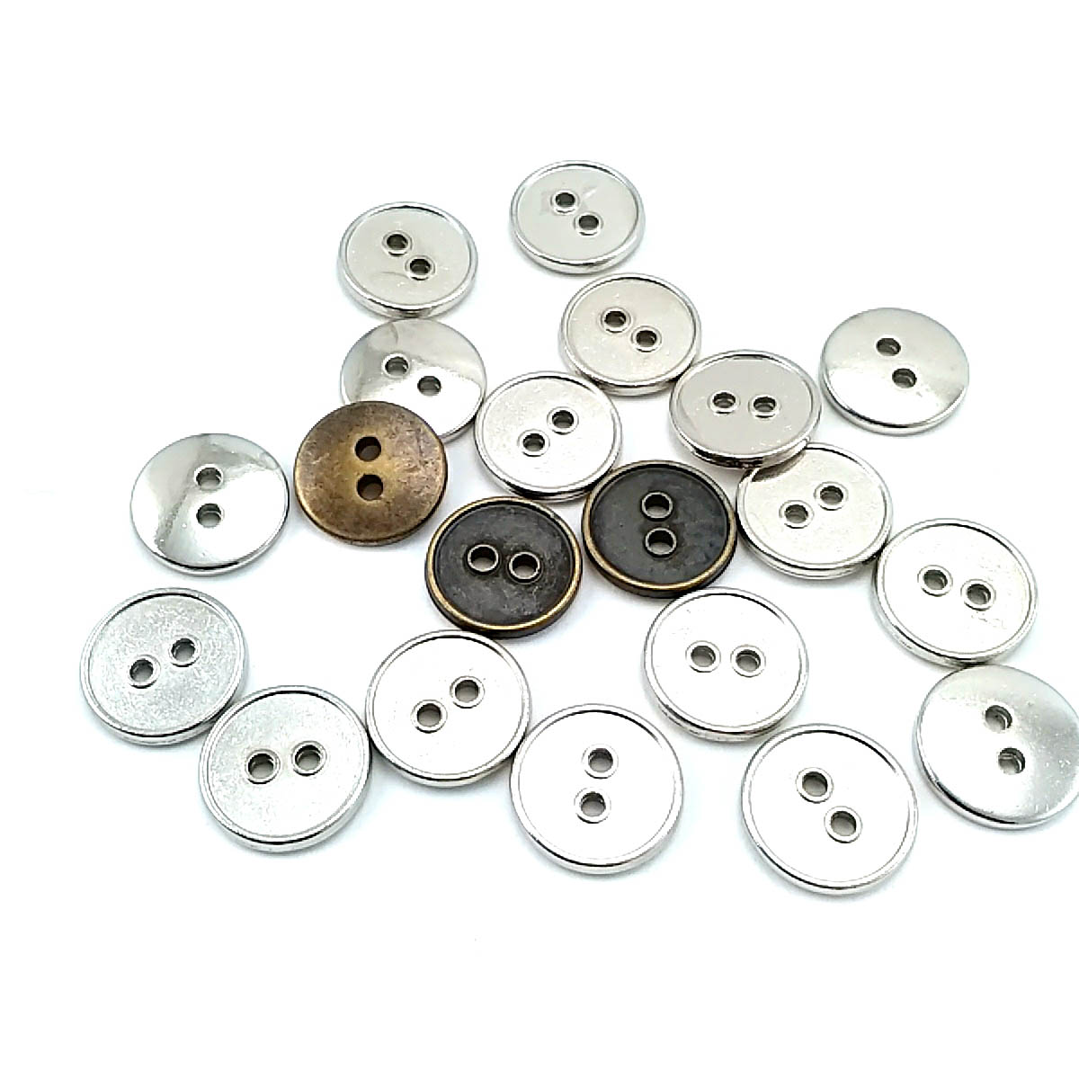 15 mm 2 Delikli Dikme Düğme 24 boy