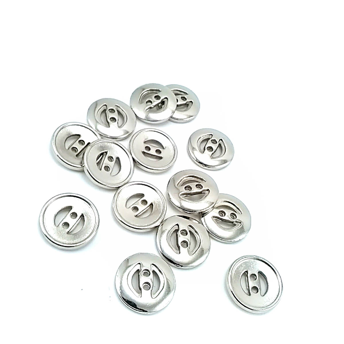 16 mm İki Delikli Metal Düğme 26 lignes