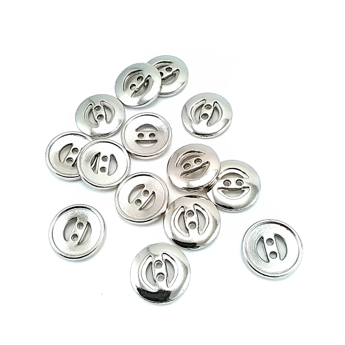 16 mm İki Delikli Metal Düğme 26 lignes