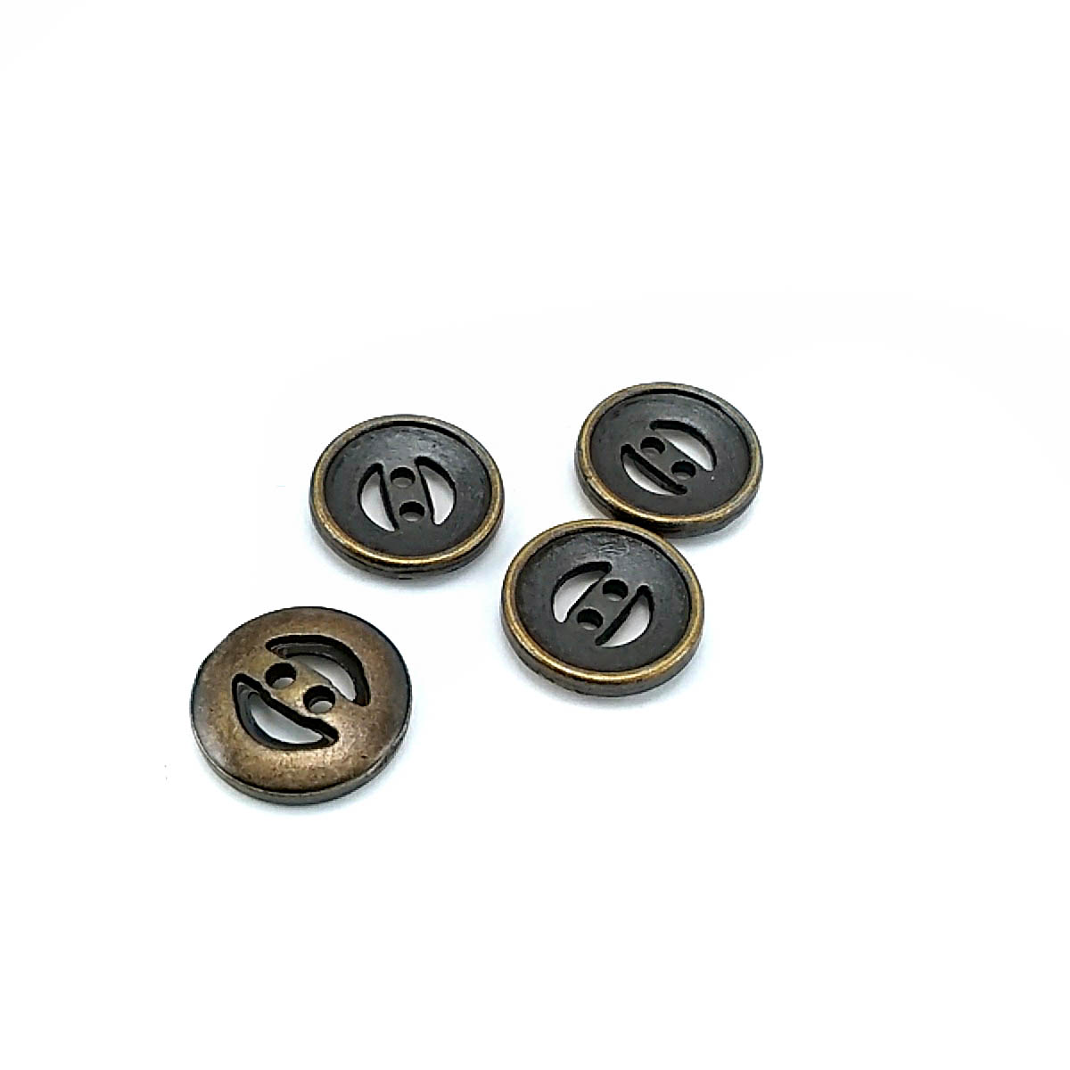 16 mm İki Delikli Metal Düğme 26 lignes