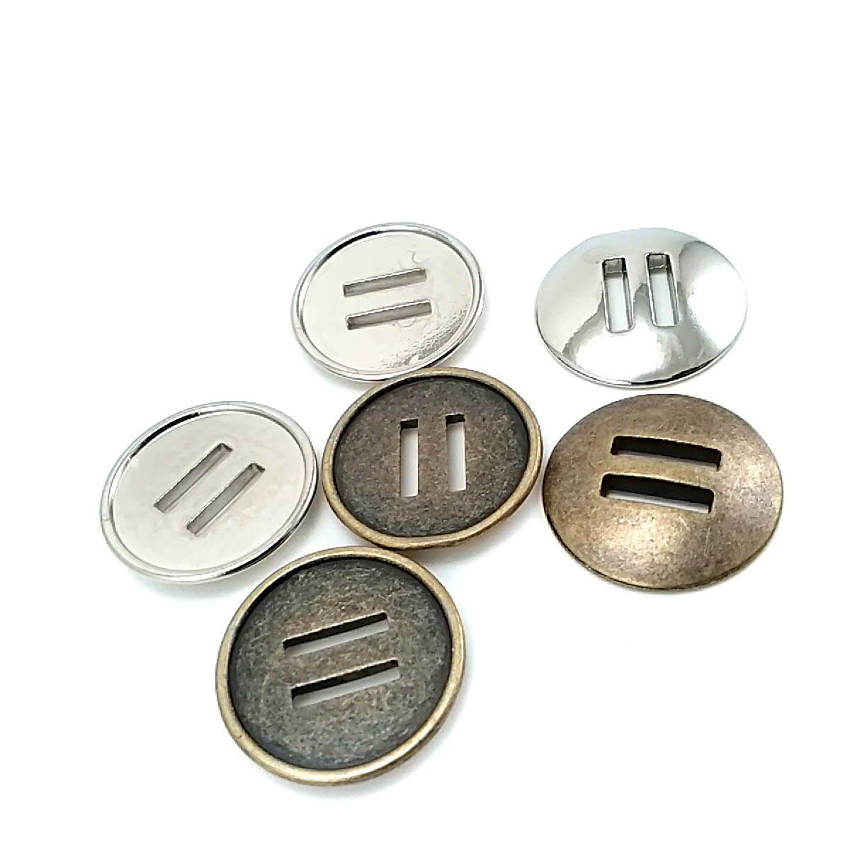 26 mm 2 Delikli Metal Düğme 42 lignes