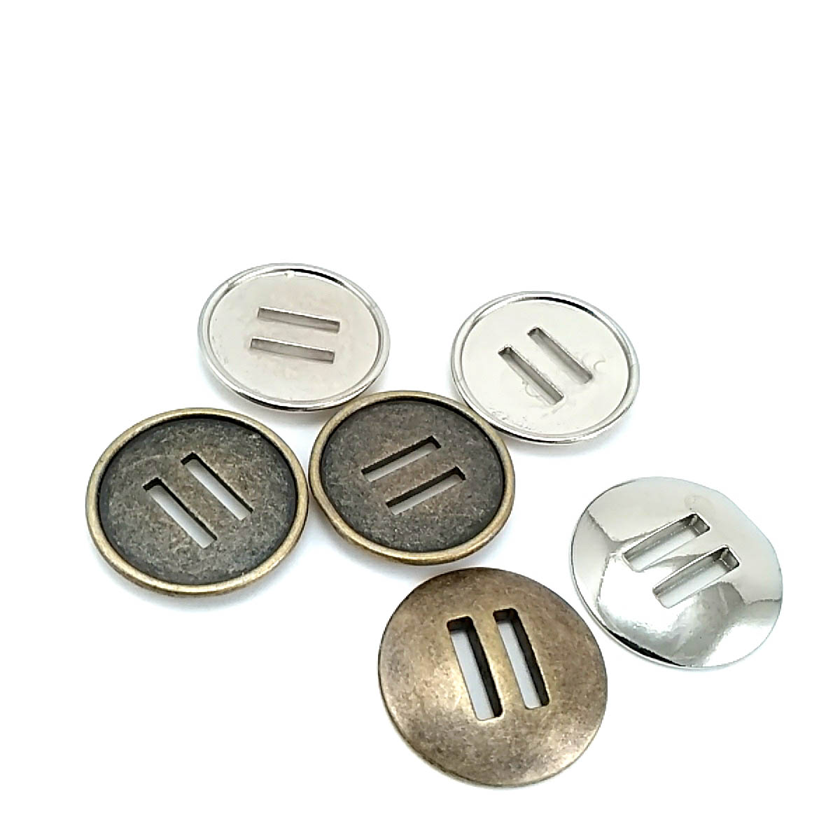 26 mm 2 Delikli Metal Düğme 42 lignes