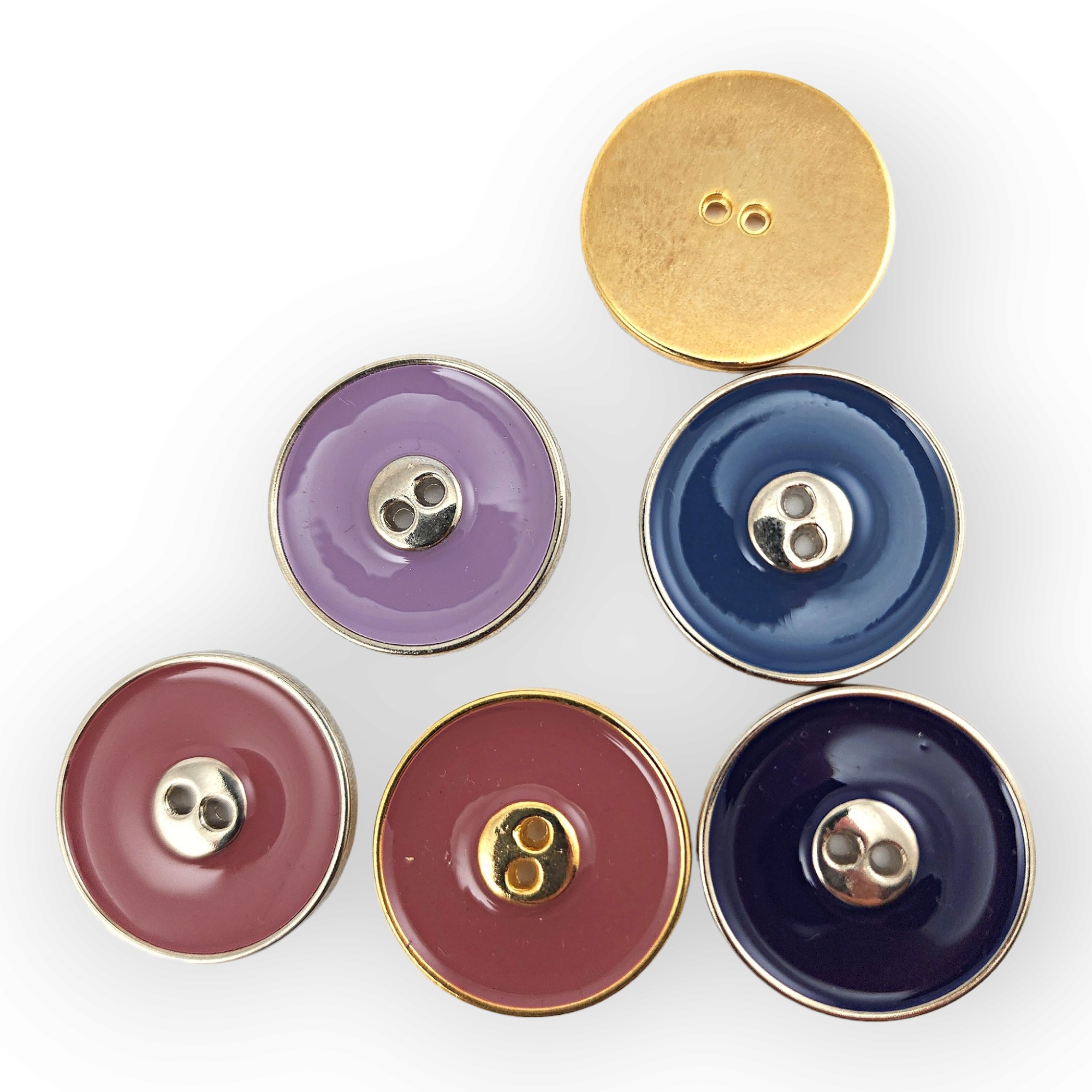 31 mm 48 boy İki Delikli Mineli Metal Düğme Mont ve Trençkot Düğmesi E 702