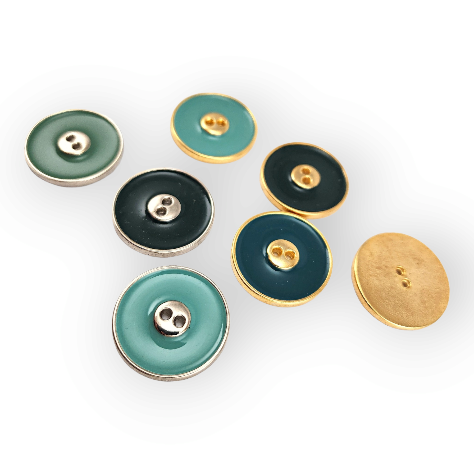 31 mm 48 boy İki Delikli Mineli Metal Düğme Mont ve Trençkot Düğmesi E 702