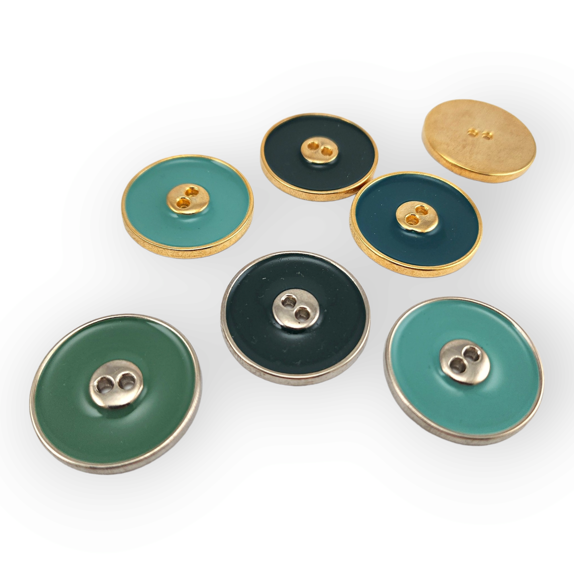 31 mm 48 boy İki Delikli Mineli Metal Düğme Mont ve Trençkot Düğmesi E 702