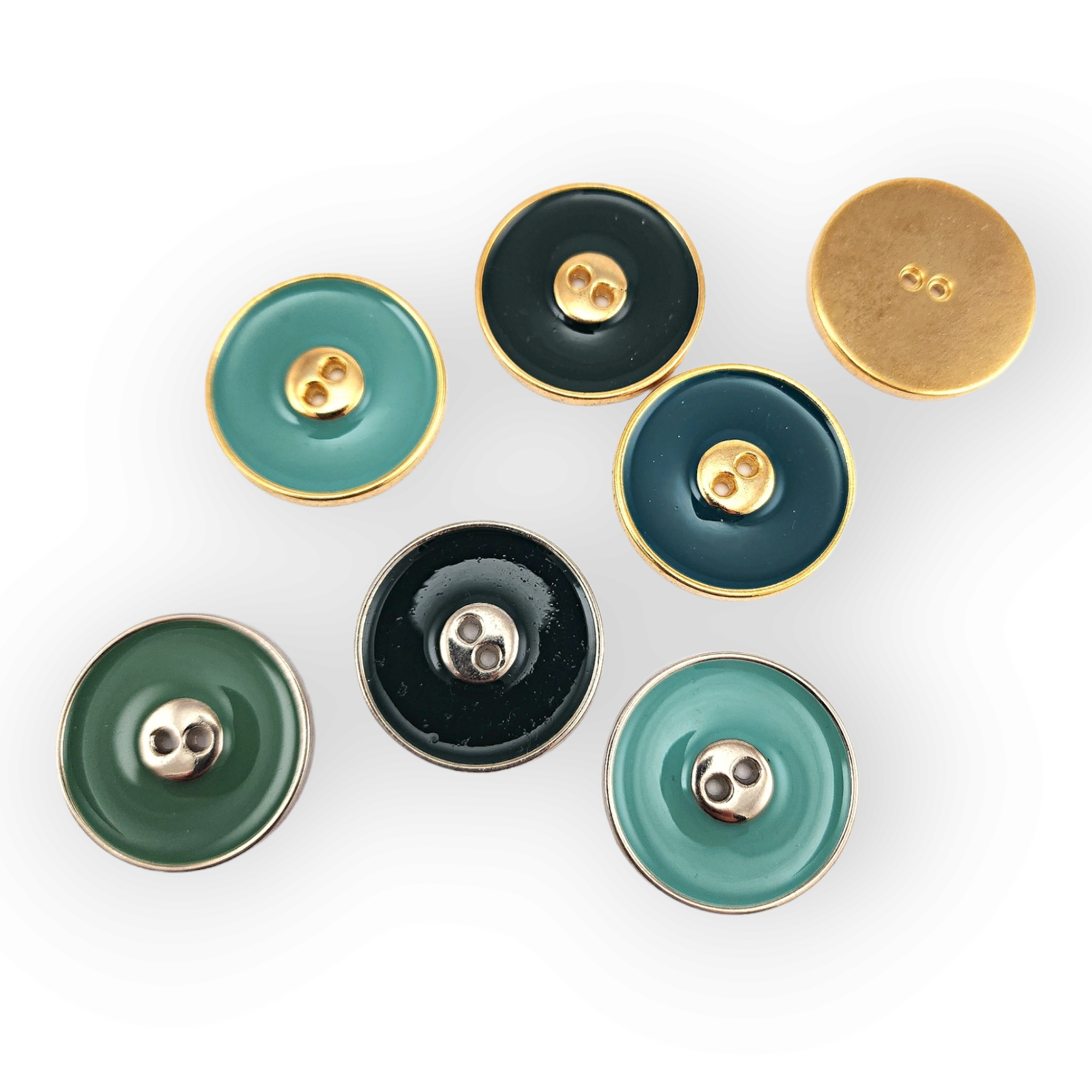 31 mm 48 boy İki Delikli Mineli Metal Düğme Mont ve Trençkot Düğmesi E 702