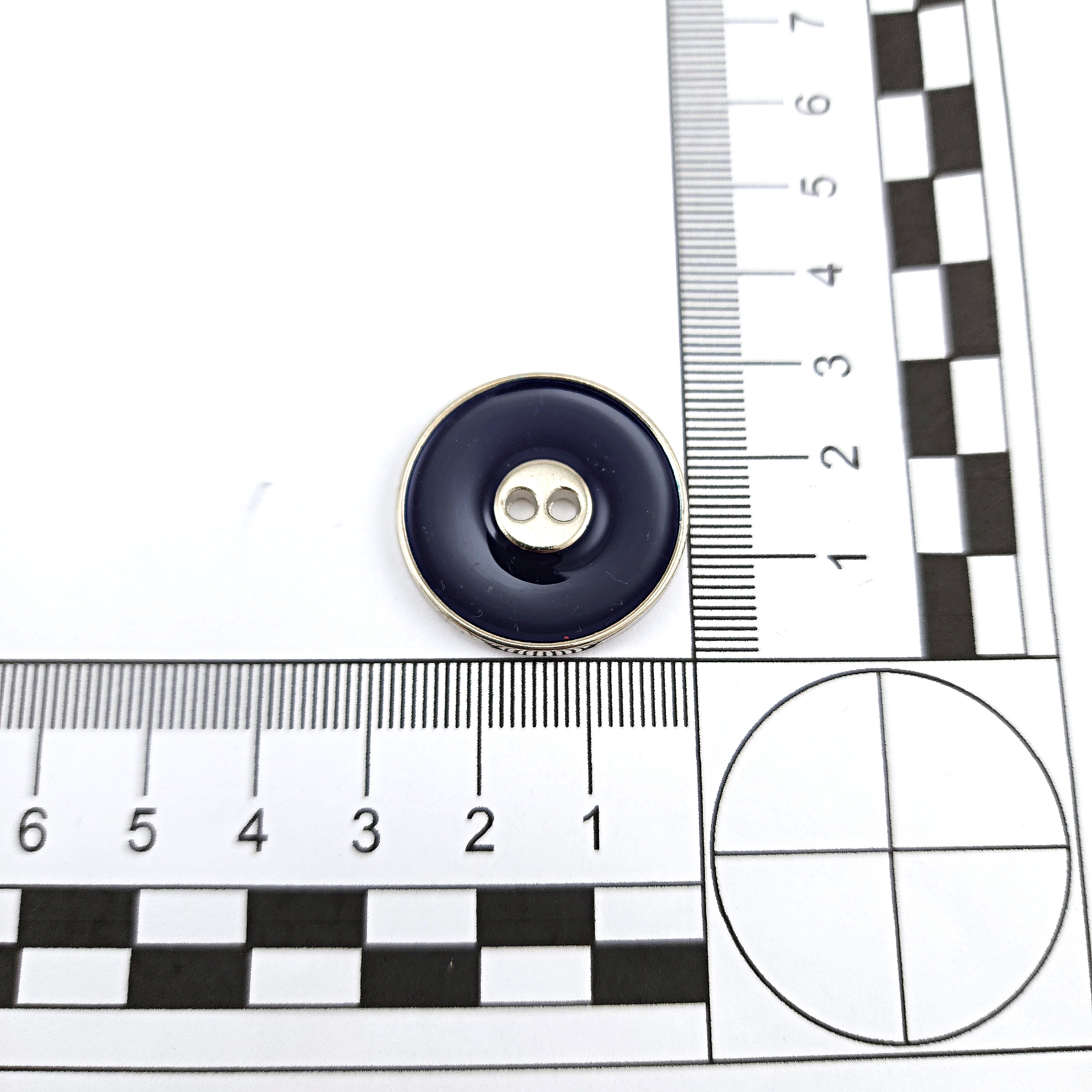 27,6 mm 44 boy İki Delikli Mineli Metal Düğme Mont ve Trençkot Düğmesi E 887
