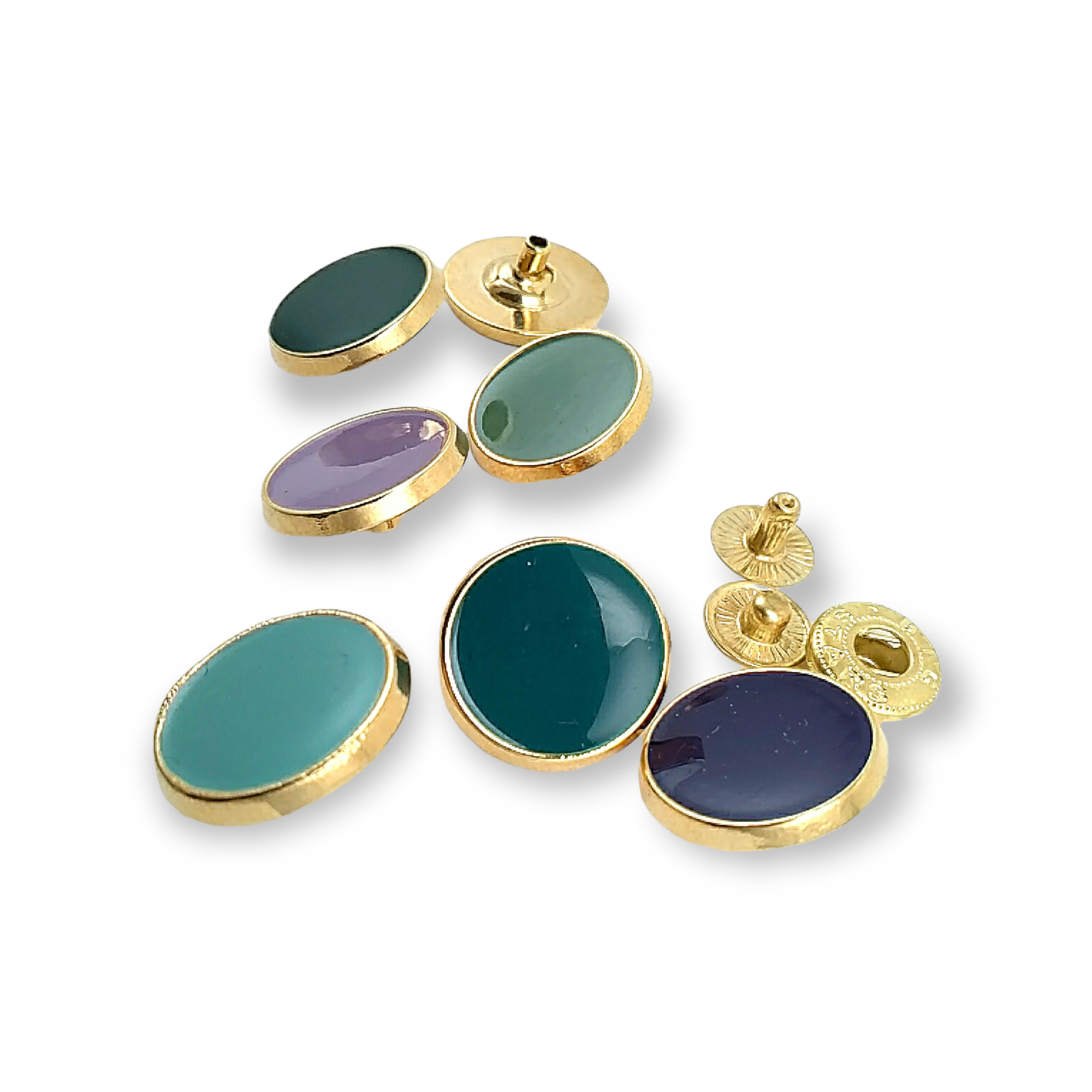 18 mm - 29 L Enamel Snap Fasteners Flat Coin Shape E 1002 MN