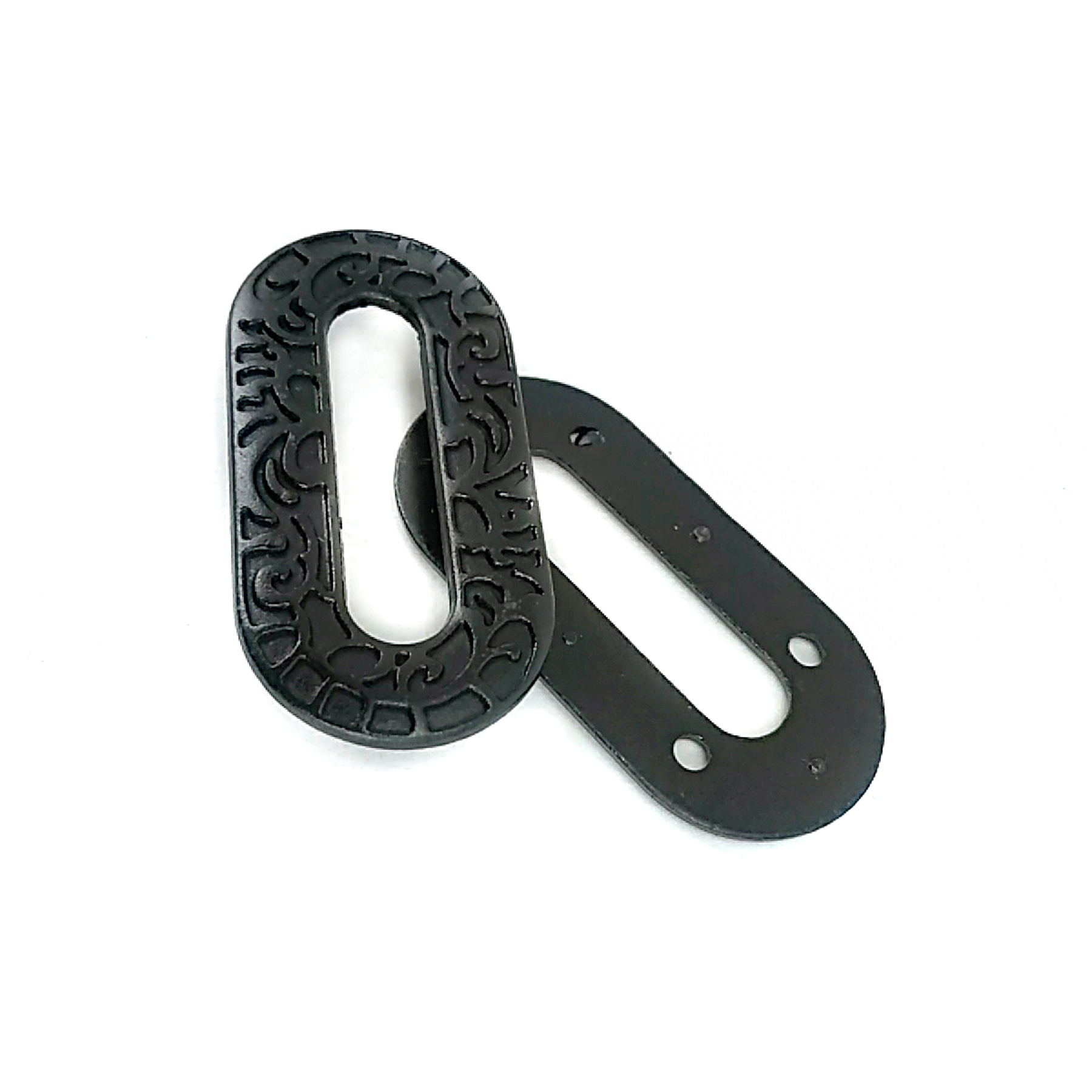 Oval kenarlı ve desenli metal kuşgözü 28 x 40 mm E 664
