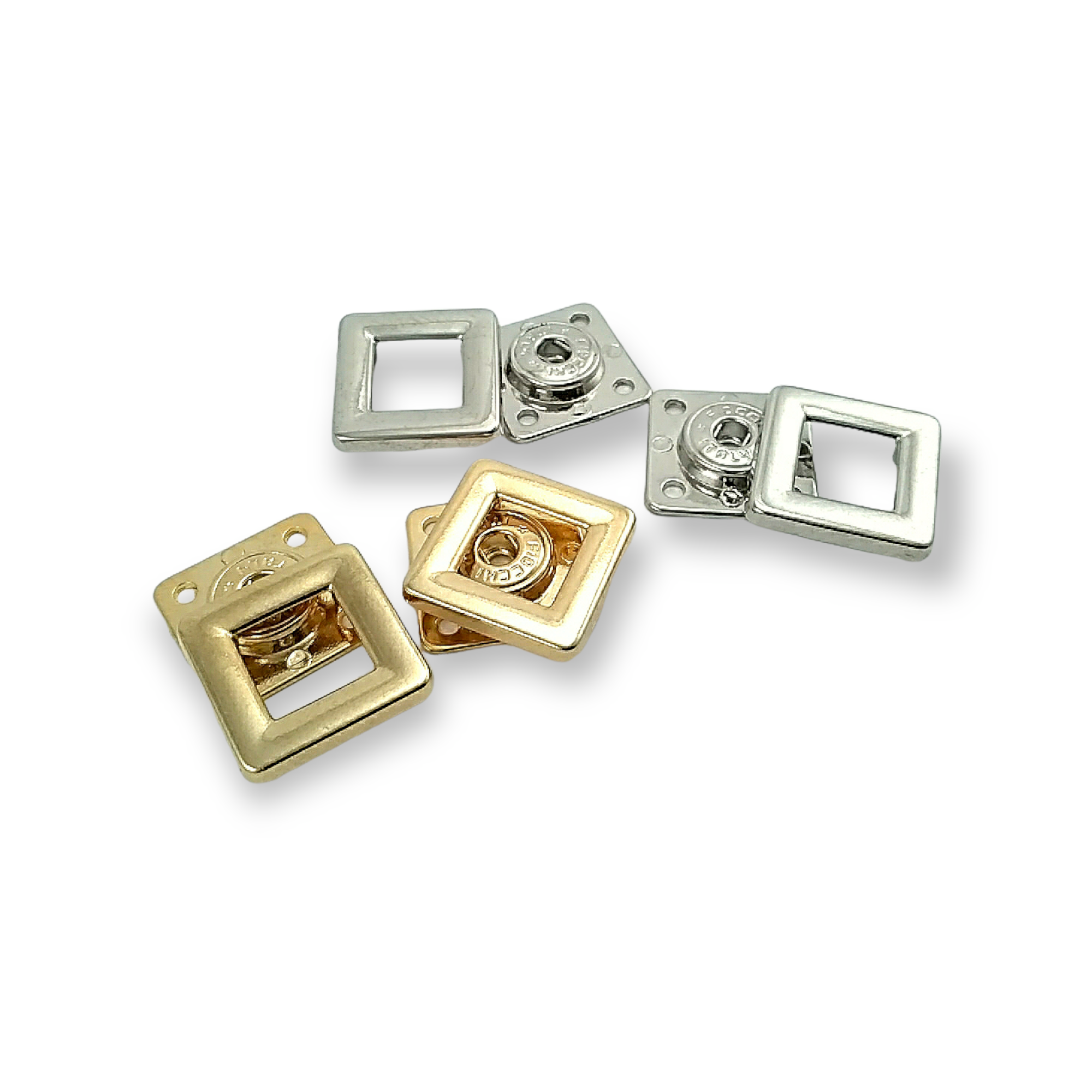 25 x 25 mm Aesthetic Square Coat and Jacket Snap Button E 1282