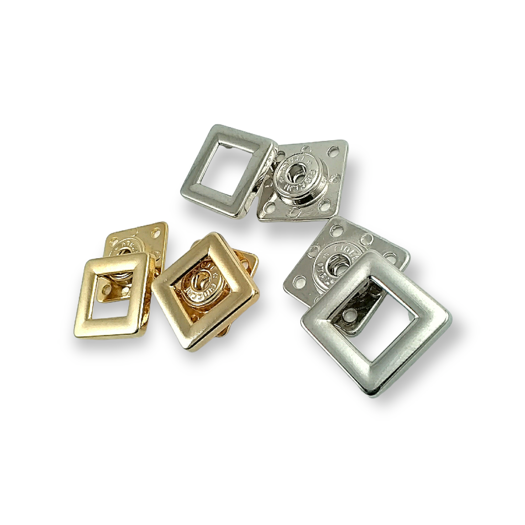25 x 25 mm Aesthetic Square Coat and Jacket Snap Button E 1282