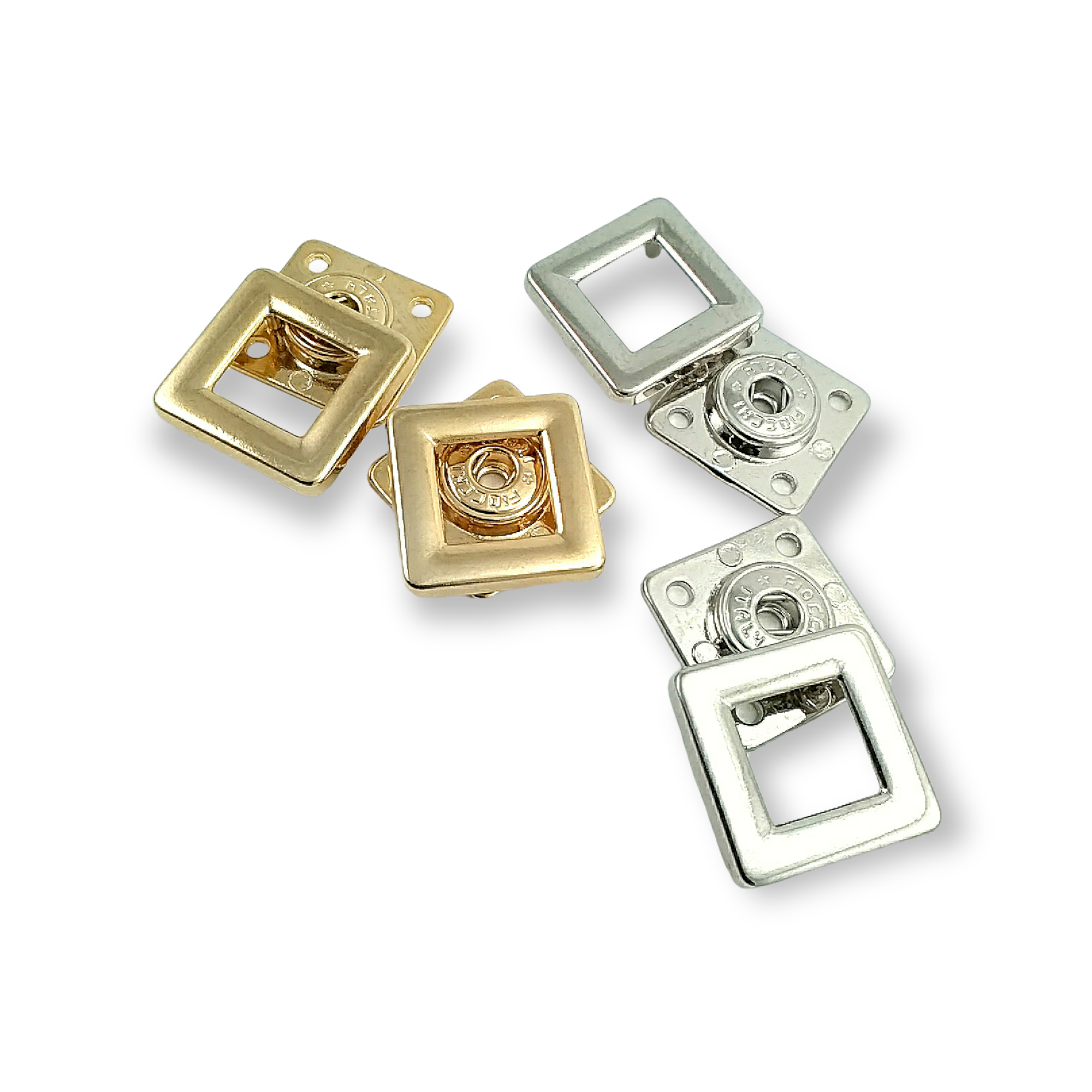 25 x 25 mm Aesthetic Square Coat and Jacket Snap Button E 1282