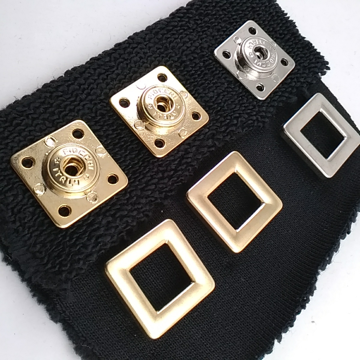 25 x 25 mm Aesthetic Square Coat and Jacket Snap Button E 1282