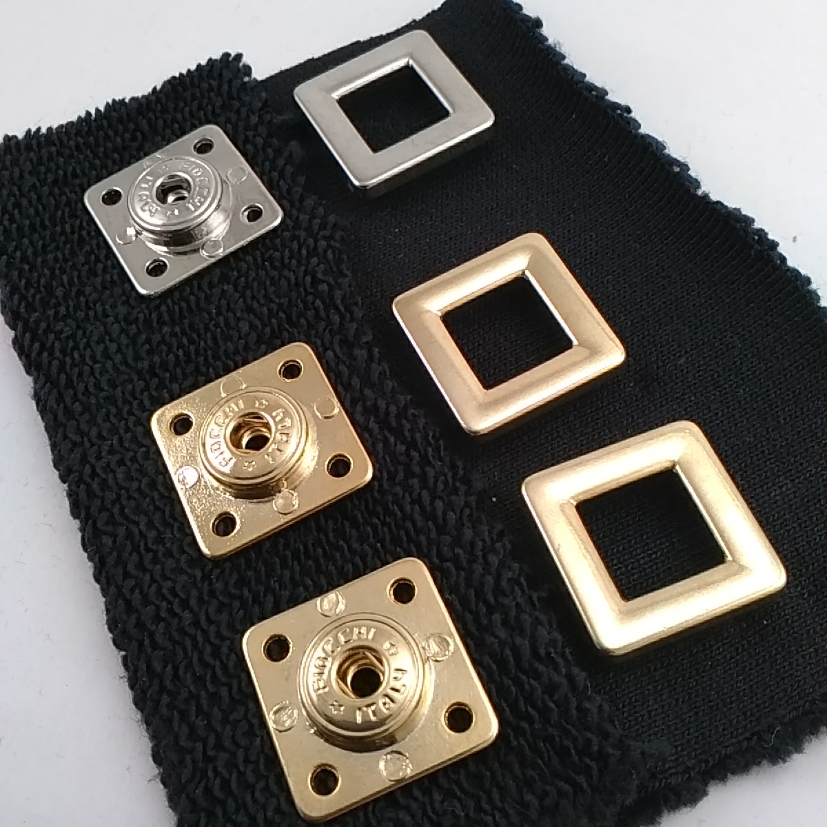 25 x 25 mm Aesthetic Square Coat and Jacket Snap Button E 1282