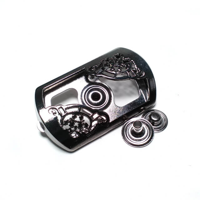 46 x 27 mm Dış giyim ve çanta metal çıtçıt düğme Е 1495