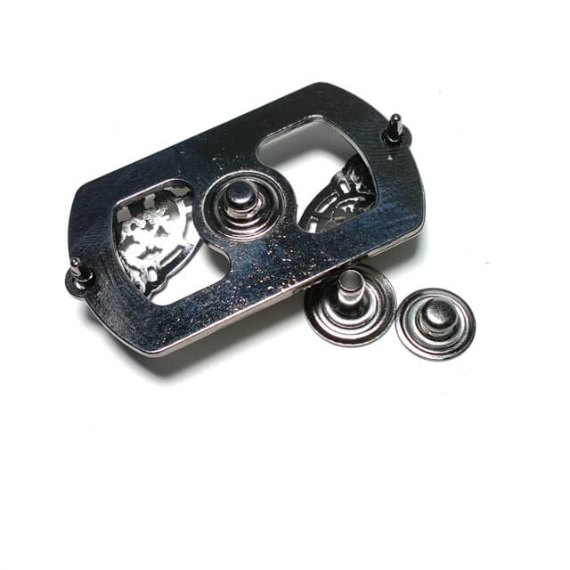 46 x 27 mm Dış giyim ve çanta metal çıtçıt düğme Е 1495