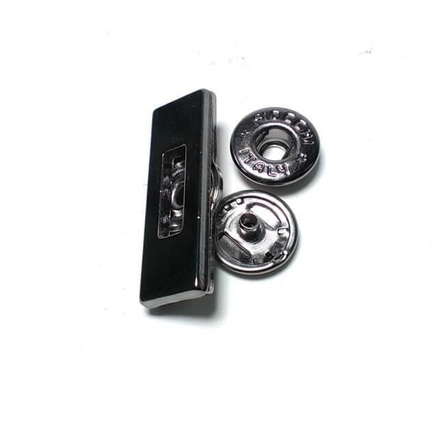 Double Piece Metal Snap Button Button Rectangular Shape 30 x 10mm