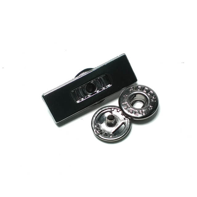Double Piece Metal Snap Button Button Rectangular Shape 30 x 10mm
