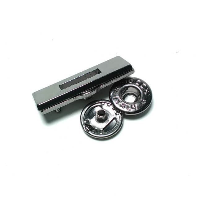 Double Piece Metal Snap Button Button Rectangular Shape 30 x 10mm
