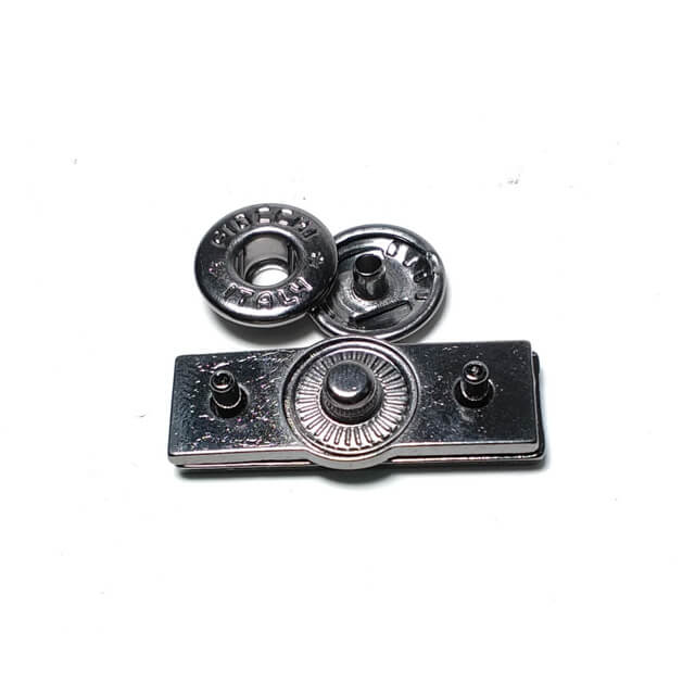 Double Piece Metal Snap Button Button Rectangular Shape 30 x 10mm