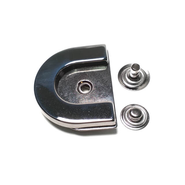 32 x 28 mm Decorative Snap Fastener Button C Shape Zinc Alloy S1761
