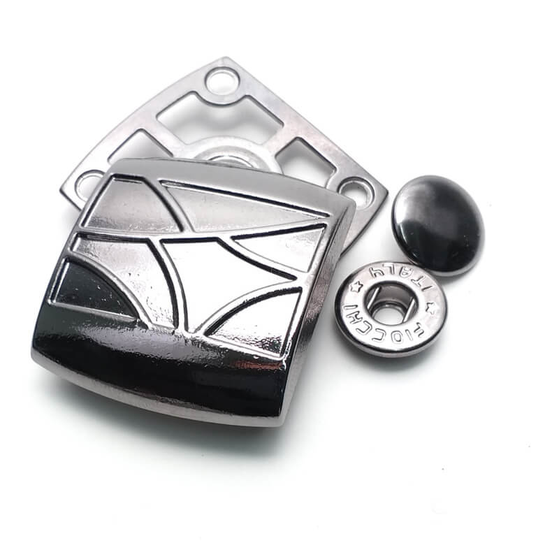 30 x 30 mm Çift parça kare çıtçıt düğme