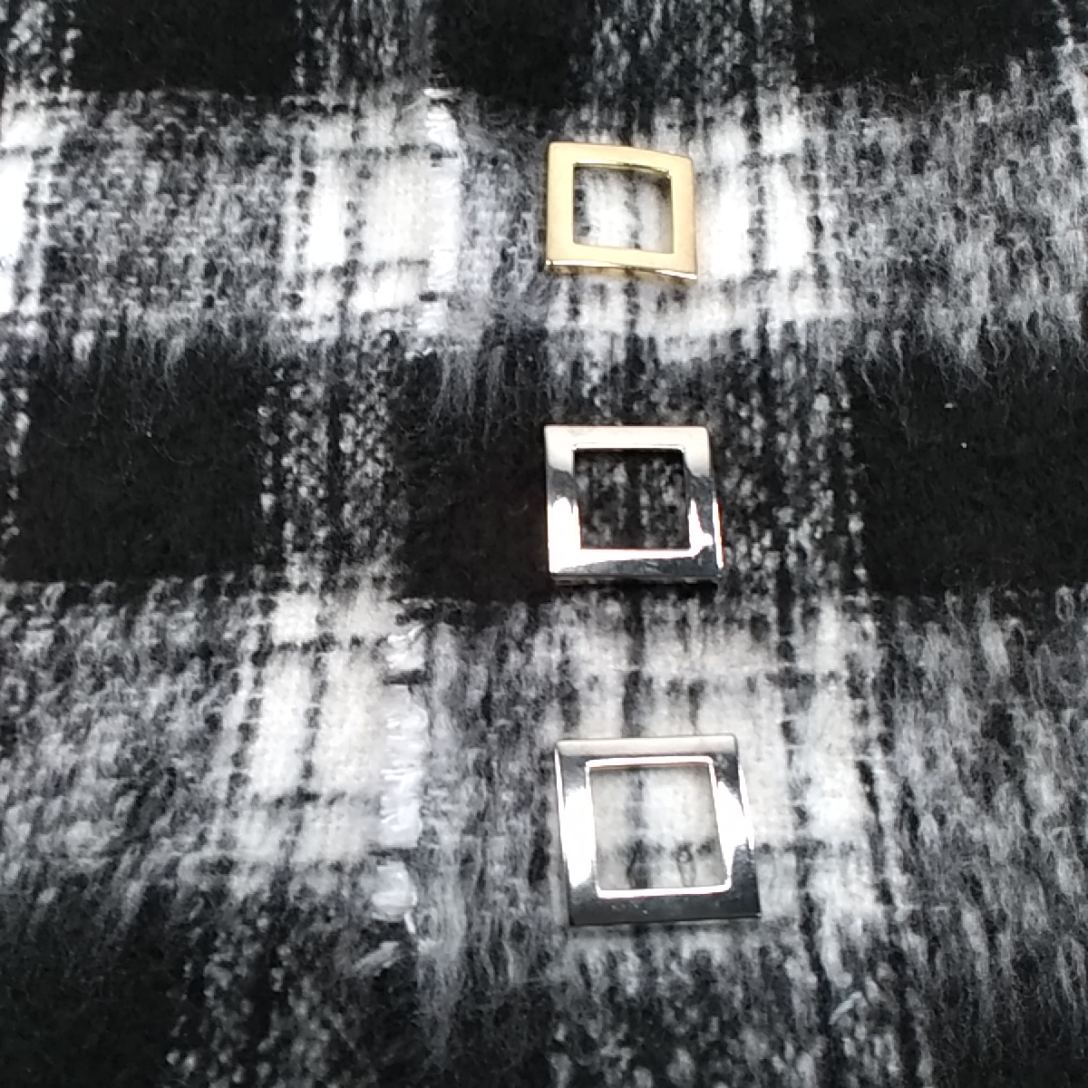32 x 32 mm Metal Snap Button Square Shape Е 1831